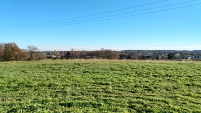 Vue sur la campagne depuis la routes des Carmes, entre Pompignac et Salleboeuf.