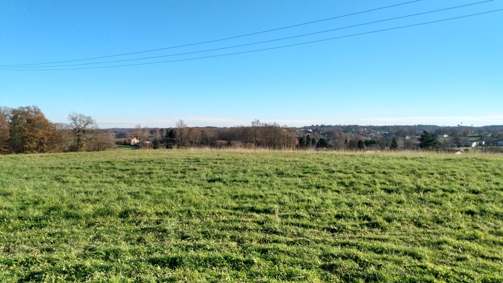 Vue sur la campagne depuis la routes des Carmes, entre Pompignac et Salleboeuf.